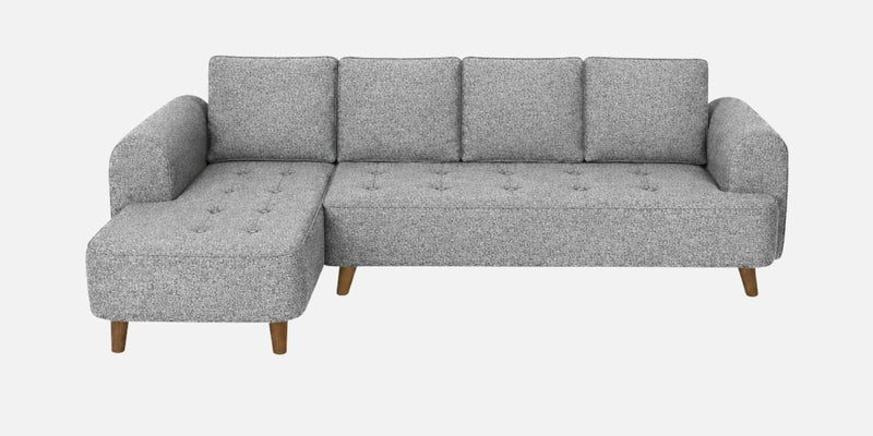 Gladiator Boucle Fabric LHS 6 Seater Sectional Sofa In Silver fluff Colour