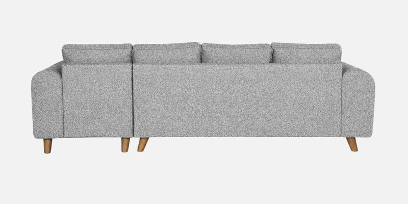 Gladiator Boucle Fabric RHS 6 Seater Sectional Sofa In Silver fluff Colour