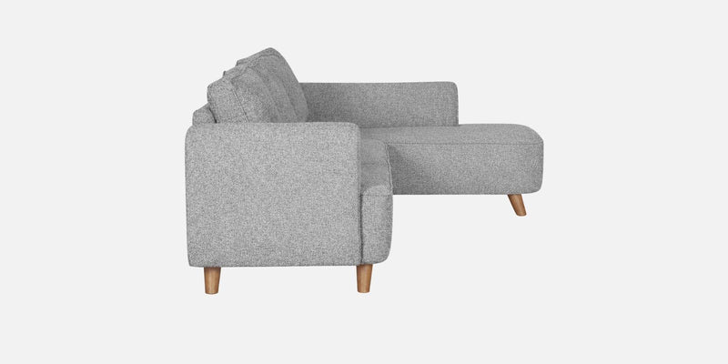 Gladiator Boucle Fabric RHS 6 Seater Sectional Sofa In Silver fluff Colour