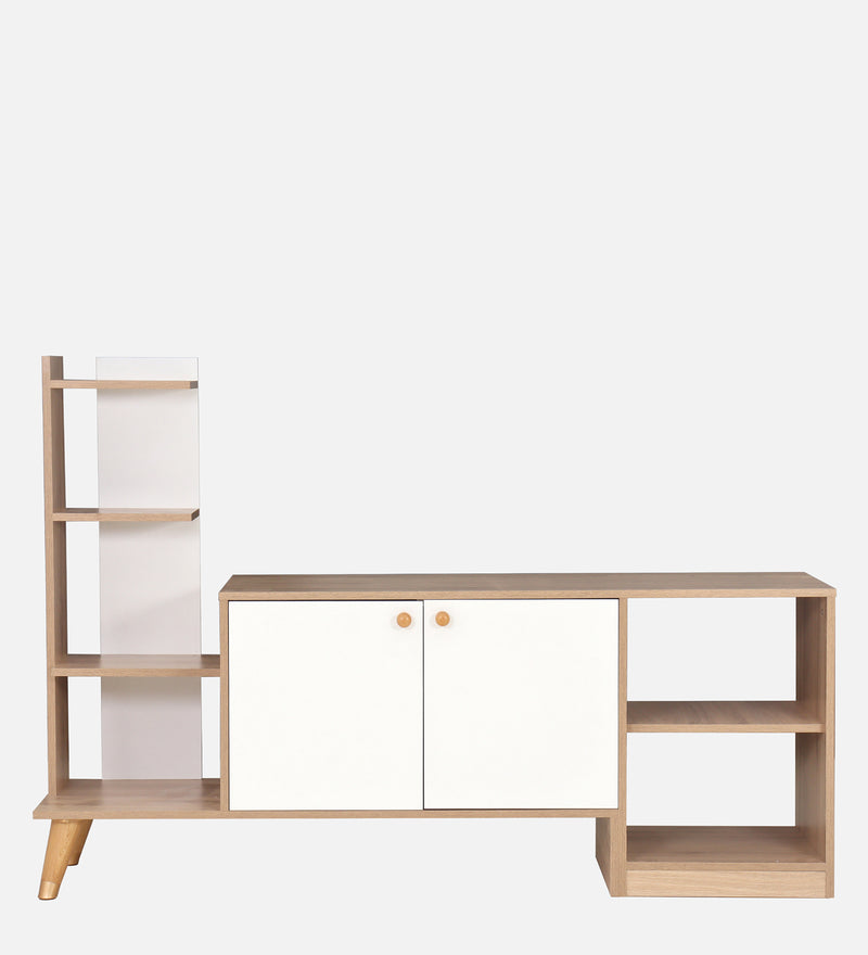 Gin Tv Unit In Oak & White Colour
