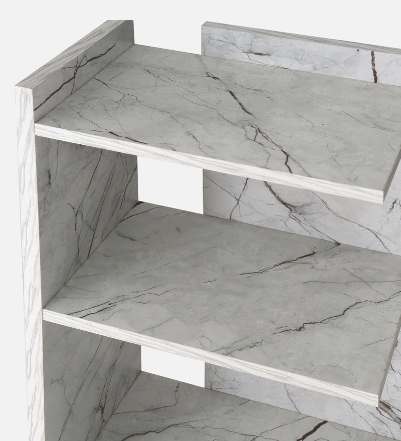 Genie Tv Unit In White Stone & Slate Grey Colour