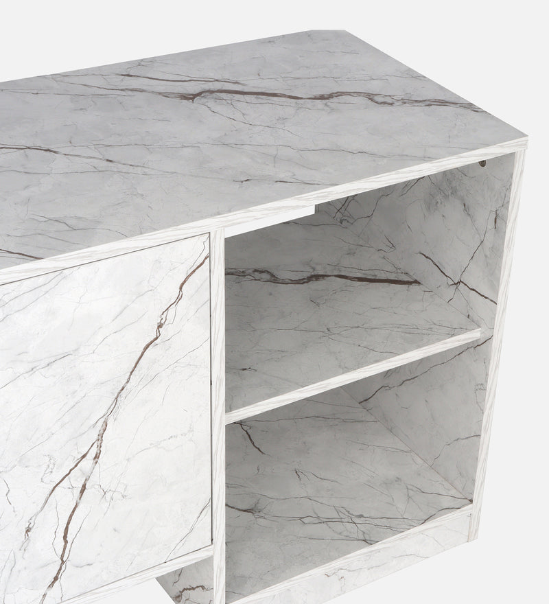 Genie Tv Unit In White Stone & Slate Grey Colour