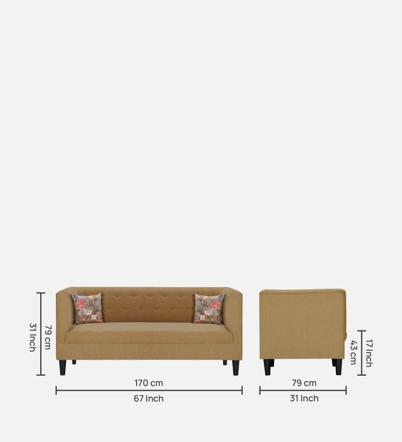 Garnet Fabric 2 Seater Sofa