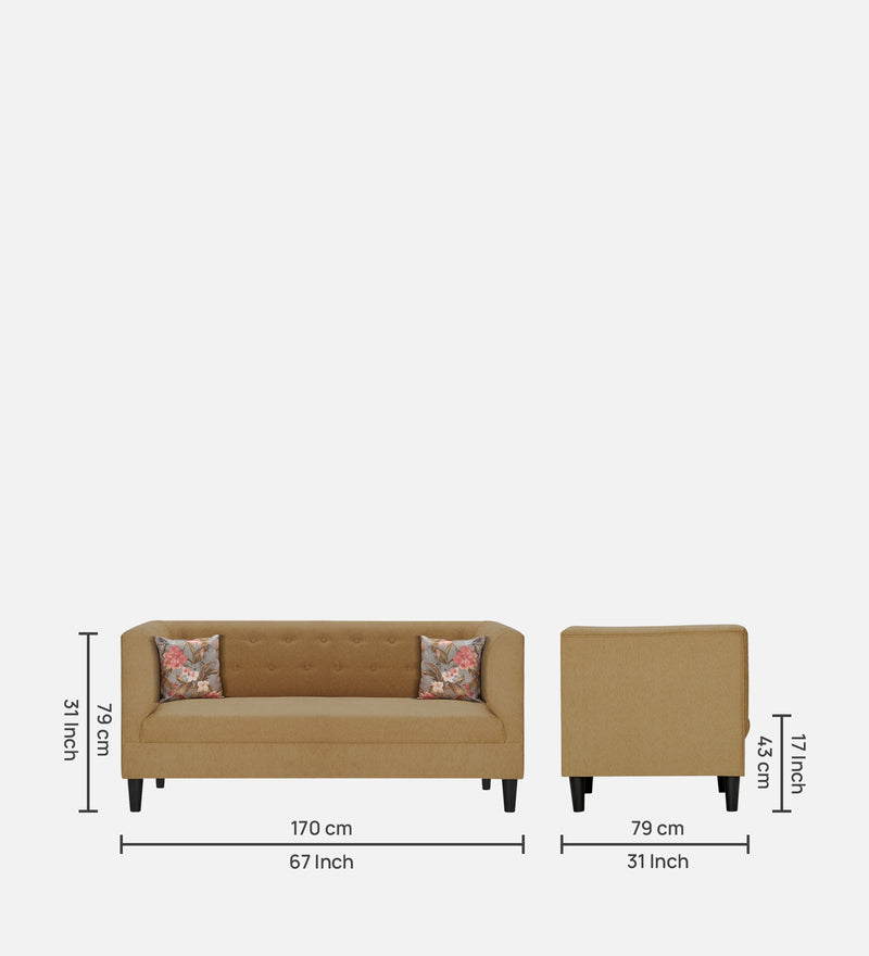 Garnet Fabric 3 Seater Sofa