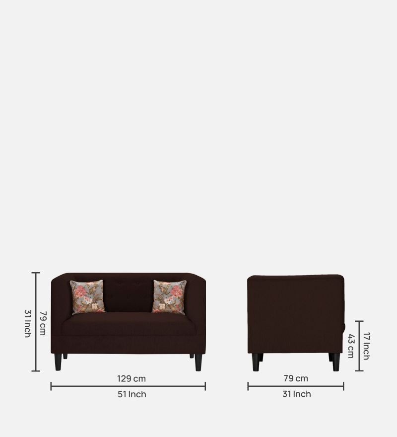 Garnet Fabric 2 Seater Sofa