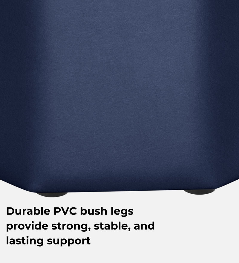 Hurricane Velvet Pouffe In Celestial Blue Colour