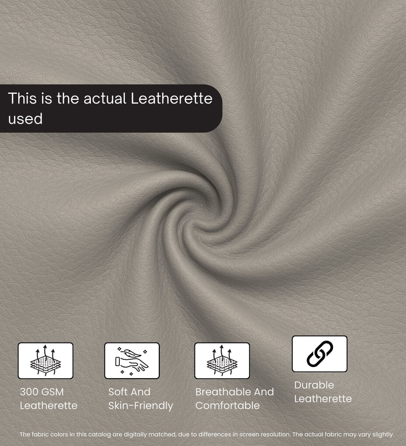 Hurricane Leatherette Pouffe In Ivory Tusk PU Colour