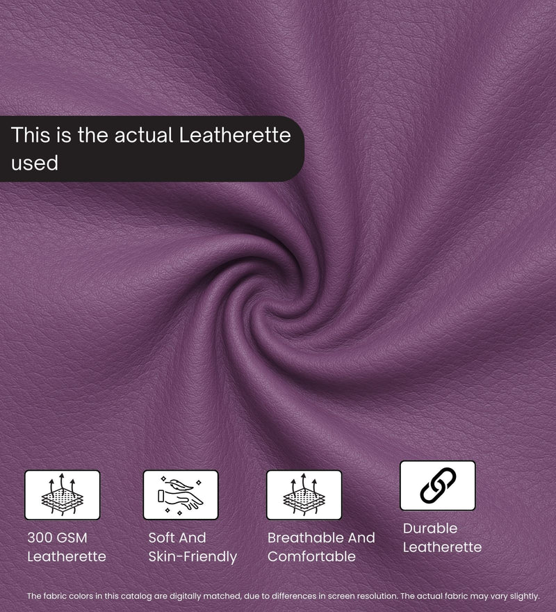 Hurricane Leatherette Pouffe In Sunset Purple PU Colour