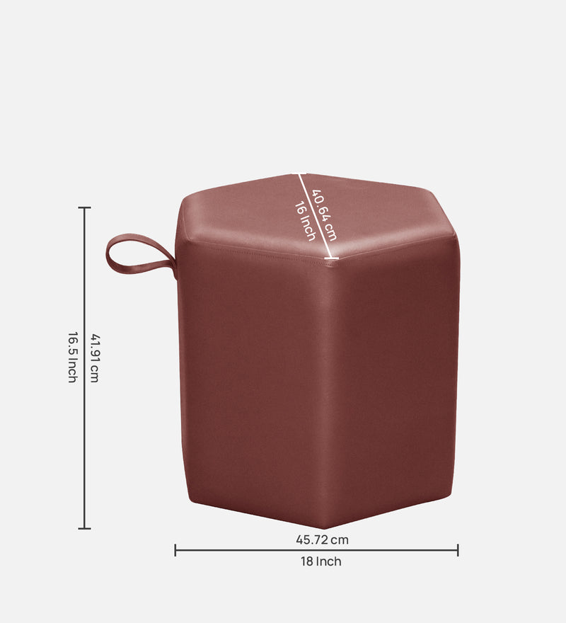 Hurricane Velvet Pouffe In Berry Wine Colour