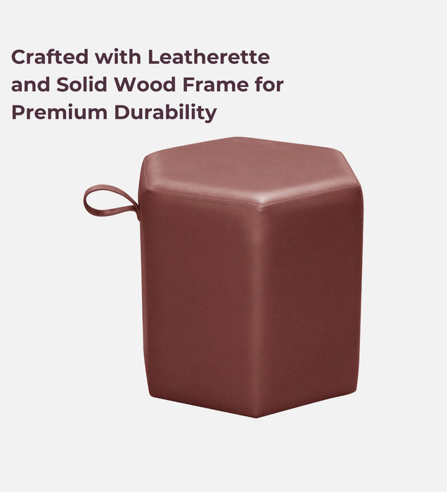 Hurricane Velvet Pouffe In Berry Wine Colour