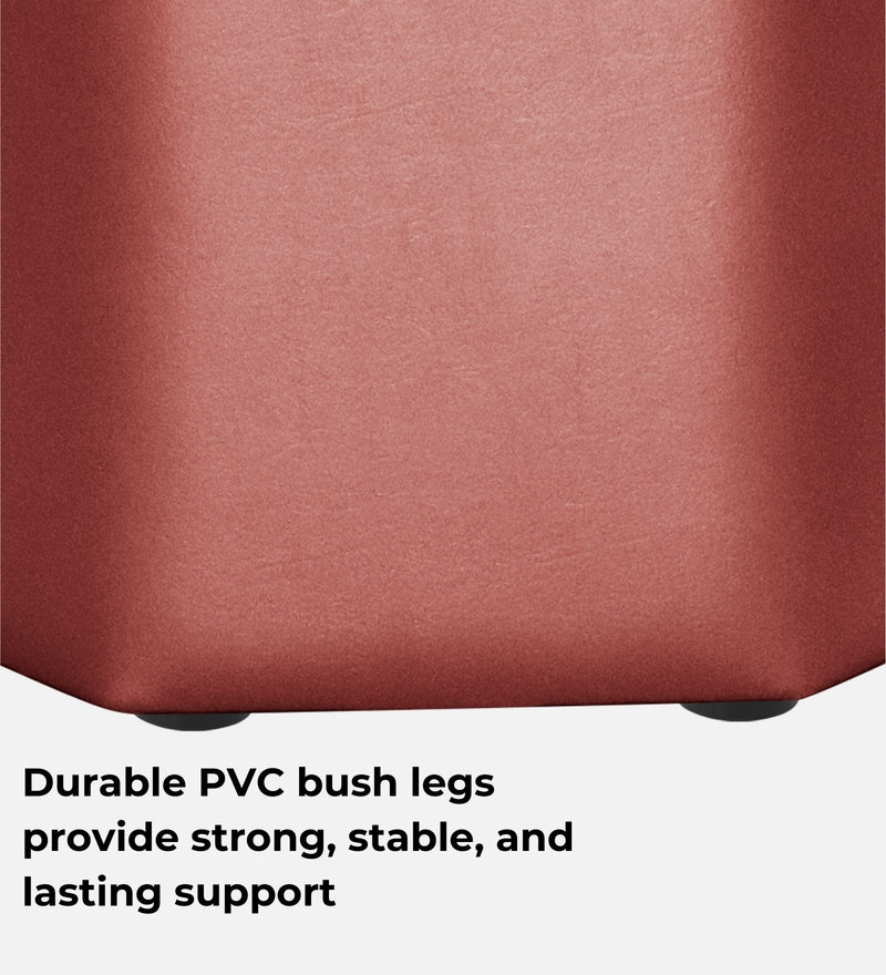 Hurricane Velvet Pouffe In Berry Wine Colour