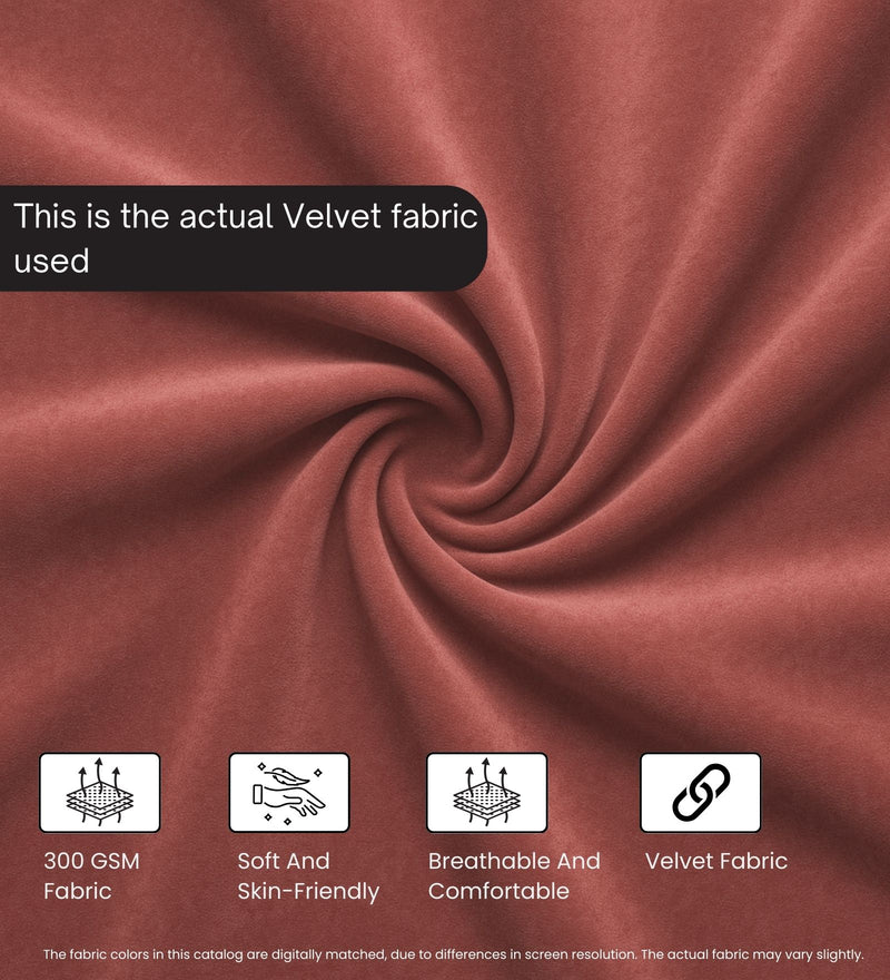 Hurricane Velvet Pouffe In Berry Wine Colour