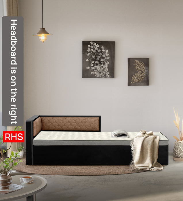 Ibaco upholstery headboard Single Bed with Storage