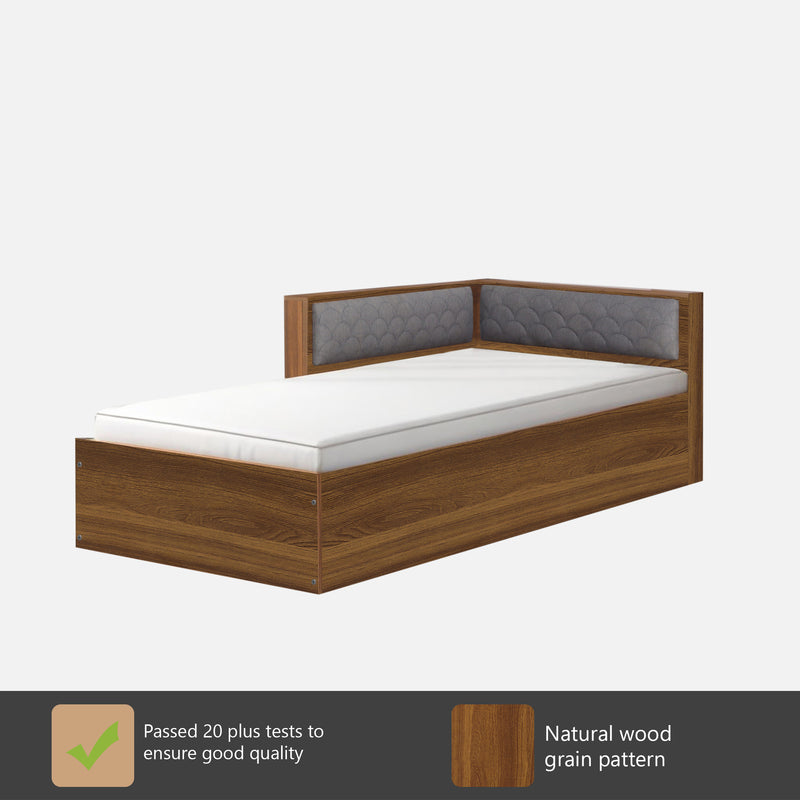 Ibaco upholstery headboard Single Bed with Storage