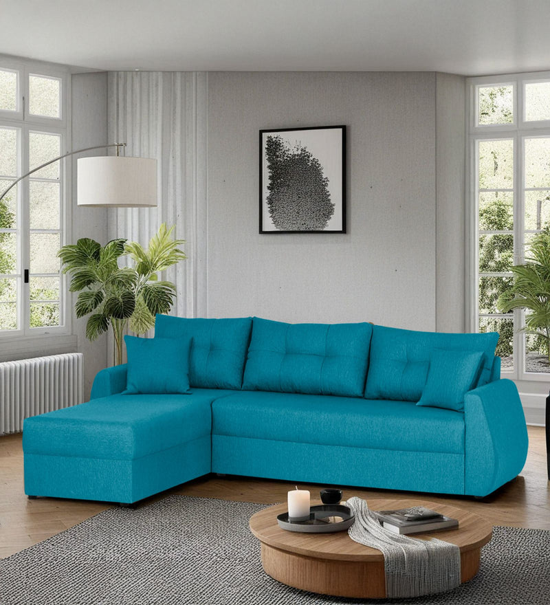 Indigo Fabric 6 Seater Sectional Sofa