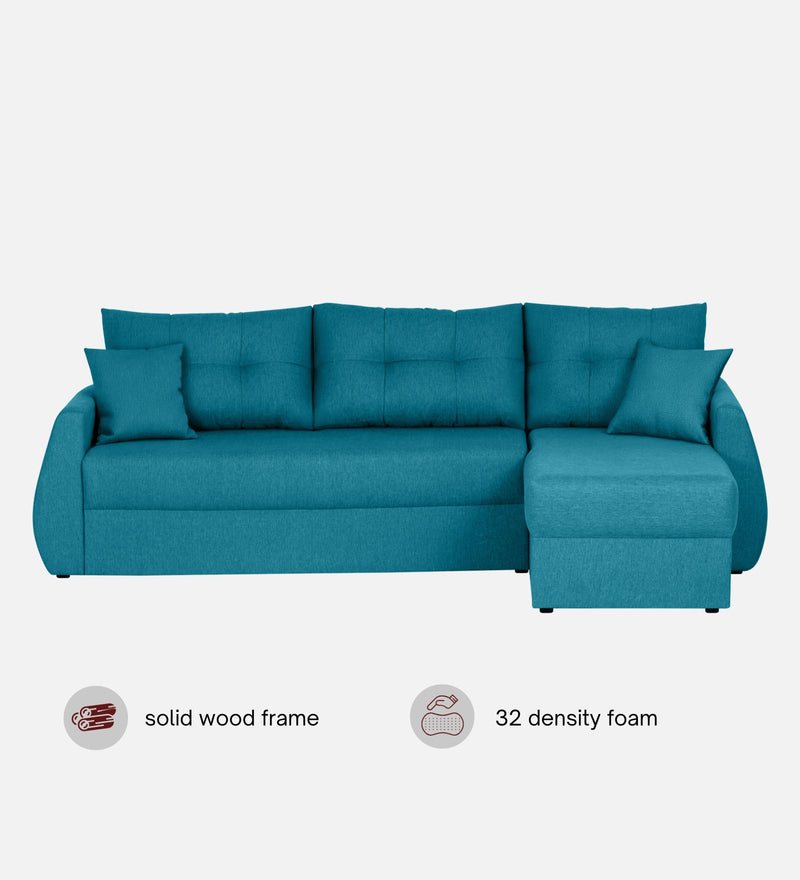 Indigo Fabric 6 Seater Sectional Sofa