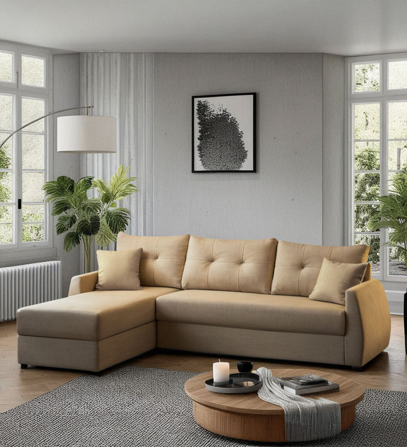 Indigo Fabric 6 Seater Sectional Sofa