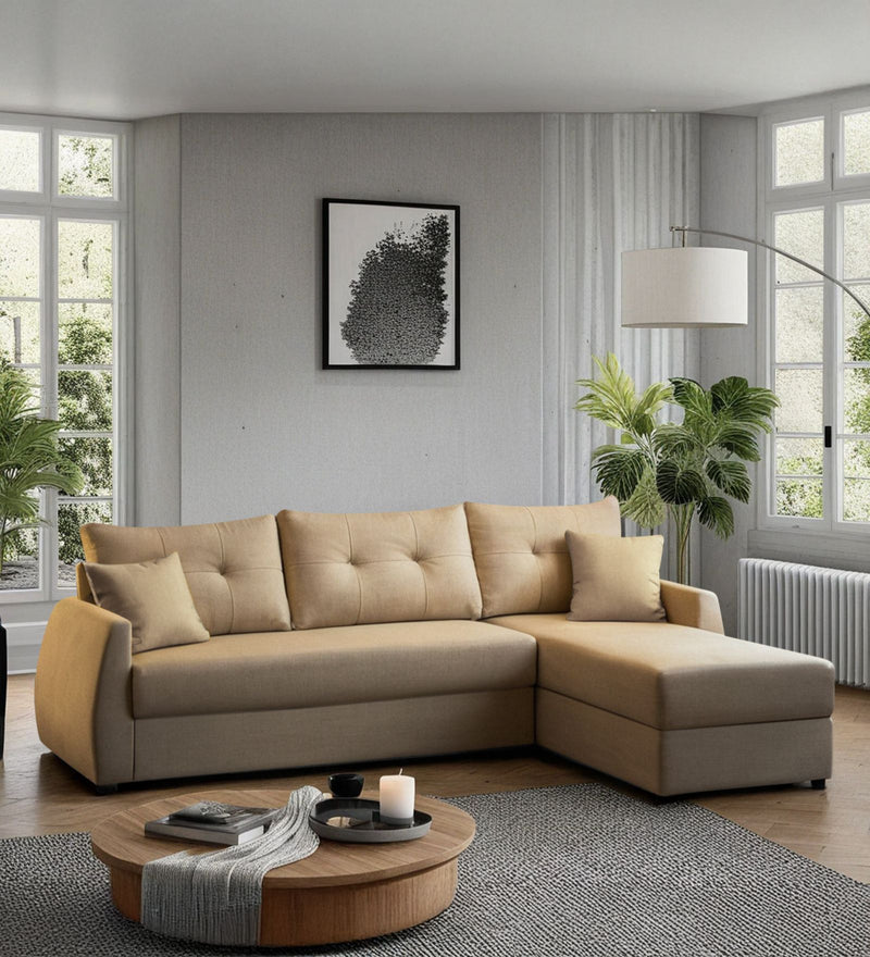 Indigo Fabric 6 Seater Sectional Sofa