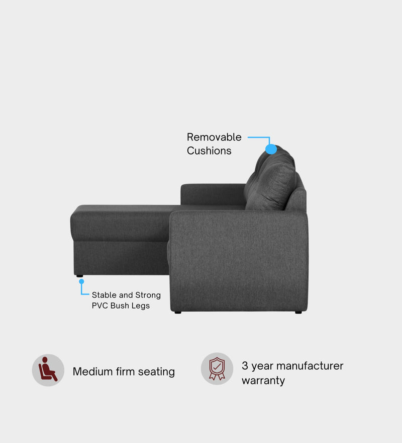 Indigo Fabric 6 Seater Sectional Sofa