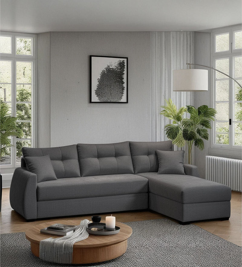Indigo Fabric 6 Seater Sectional Sofa