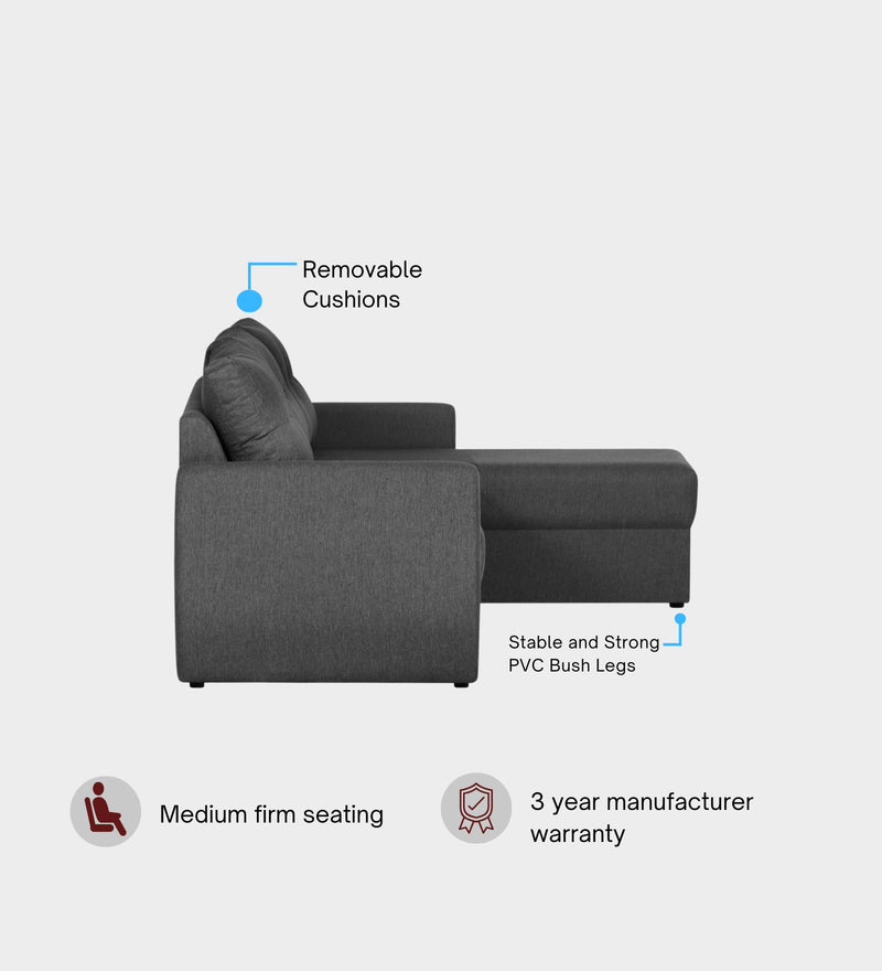 Indigo Fabric 6 Seater Sectional Sofa