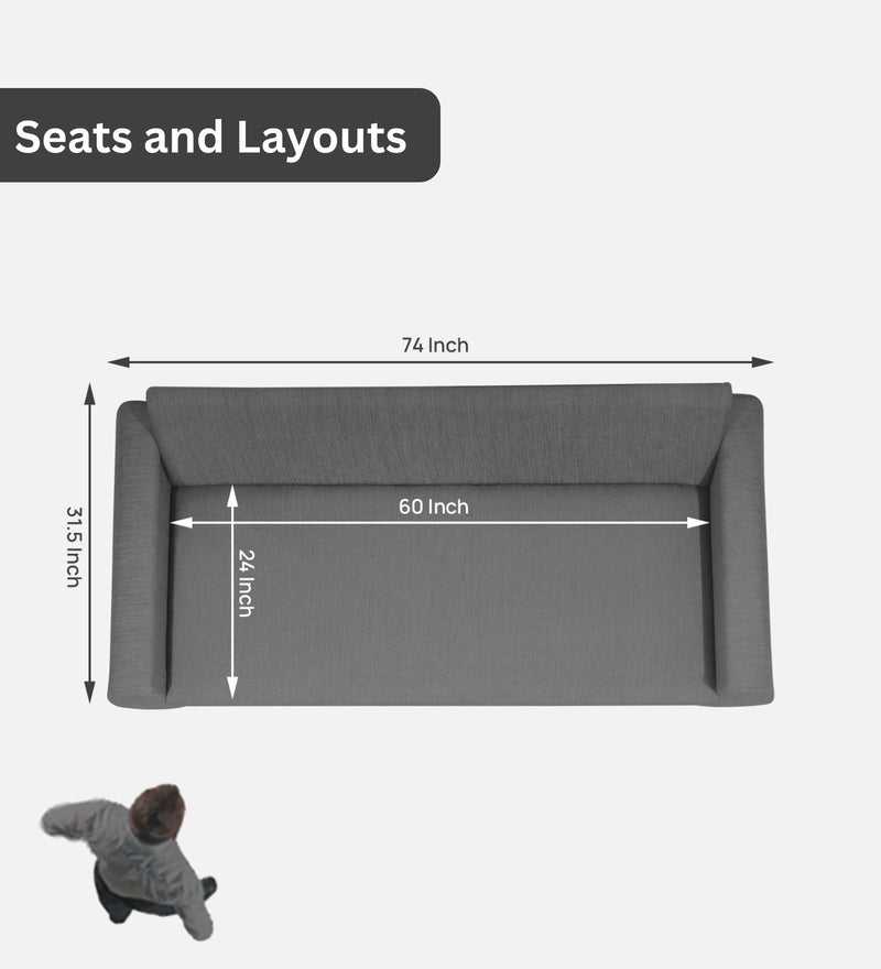 Indigo Comfort Fabric Sofa in 1, 2 & 3 Seater 3 Seater