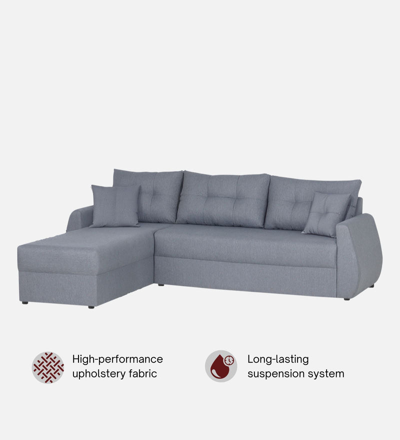 Indigo Fabric 6 Seater Sectional Sofa