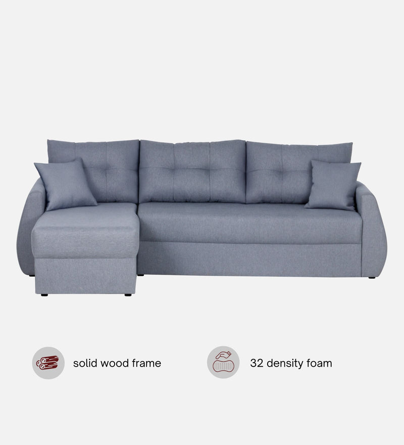 Indigo Fabric 6 Seater Sectional Sofa