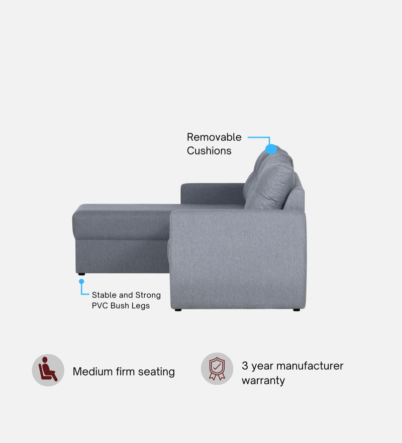 Indigo Fabric 6 Seater Sectional Sofa