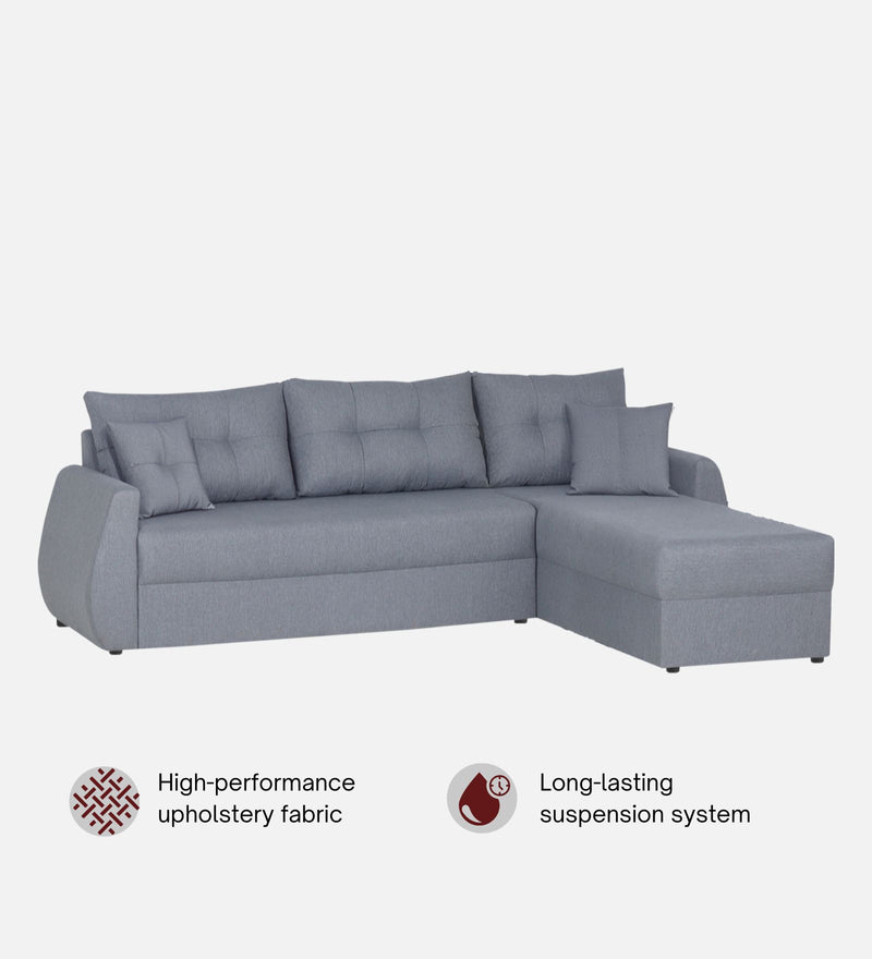 Indigo Fabric 6 Seater Sectional Sofa