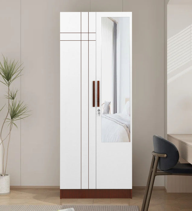 Jaguar Engineered wood Wardrobes in Sapele & White Colour