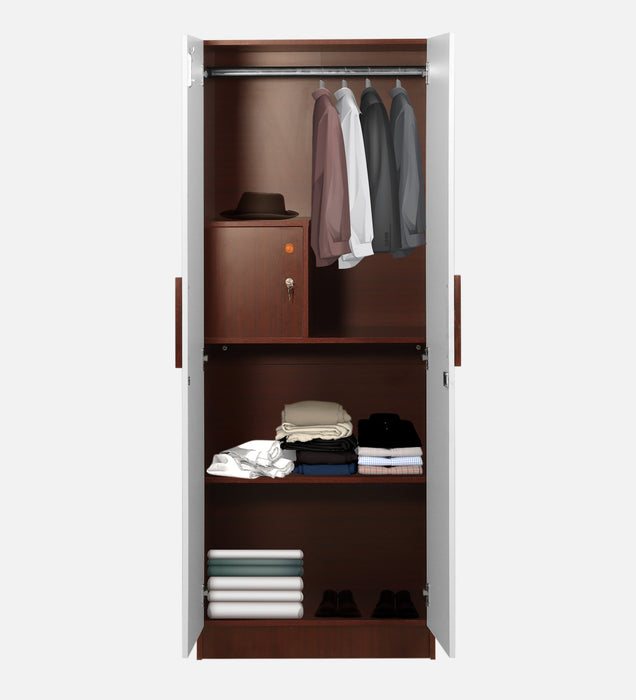 Jaguar Engineered wood Wardrobes in Sapele & White Colour