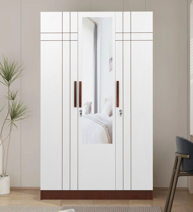 Elevate Your Home with the Trevi Jaguar Wardrobe in Sapele & White Colour