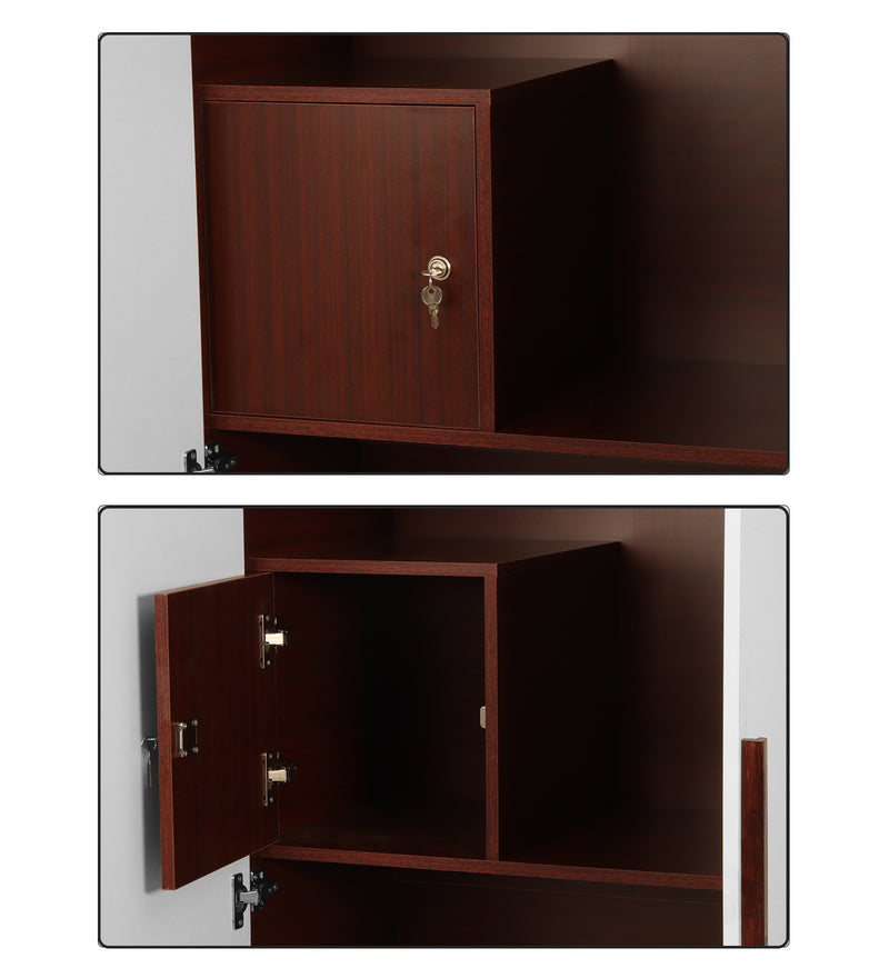 Elevate Your Home with the Trevi Jaguar Wardrobe in Sapele & White Colour