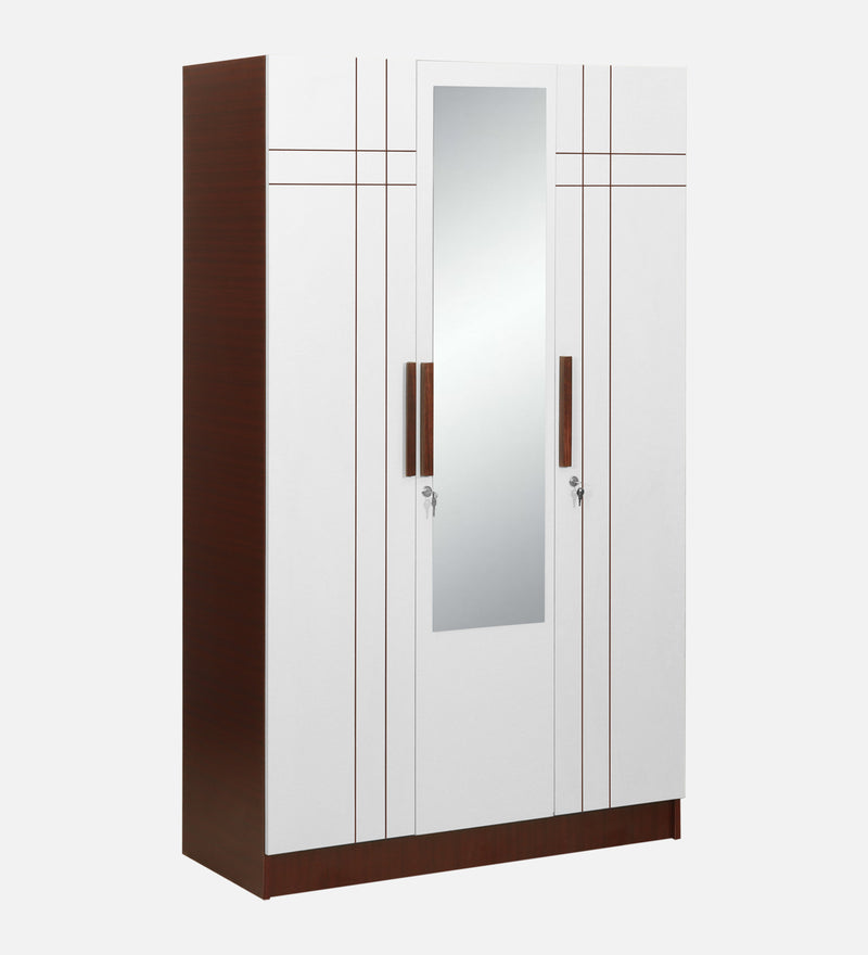 Elevate Your Home with the Trevi Jaguar Wardrobe in Sapele & White Colour