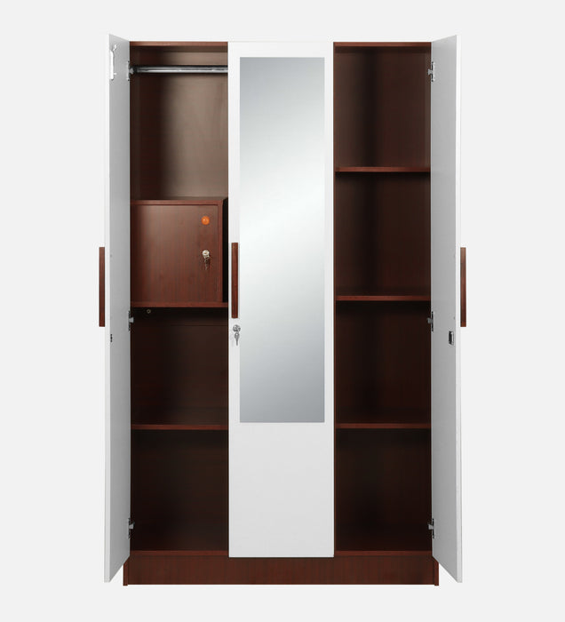 Jaguar Engineered wood Wardrobes in Sapele & White Colour