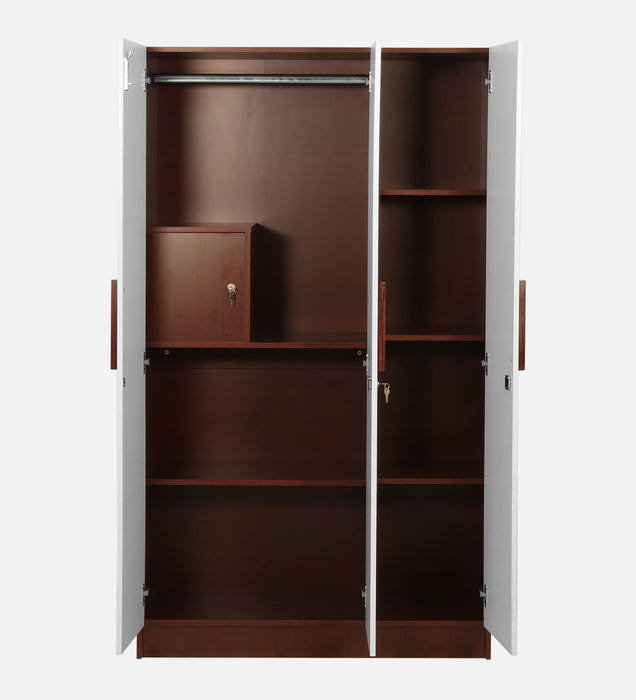 Jaguar Engineered wood Wardrobes in Sapele & White Colour