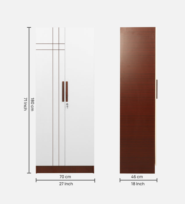 Jaguar Engineered wood Wardrobes in Sapele & White Colour