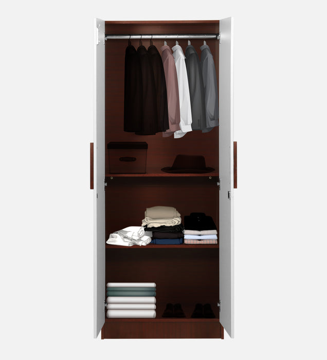 Jaguar Engineered wood Wardrobes in Sapele & White Colour