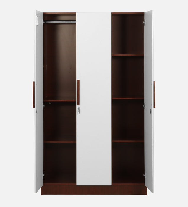 Jaguar Engineered wood Wardrobes in Sapele & White Colour