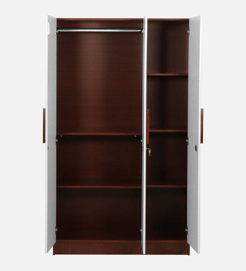 Elevate Your Home with the Trevi Jaguar Wardrobe in Sapele & White Colour