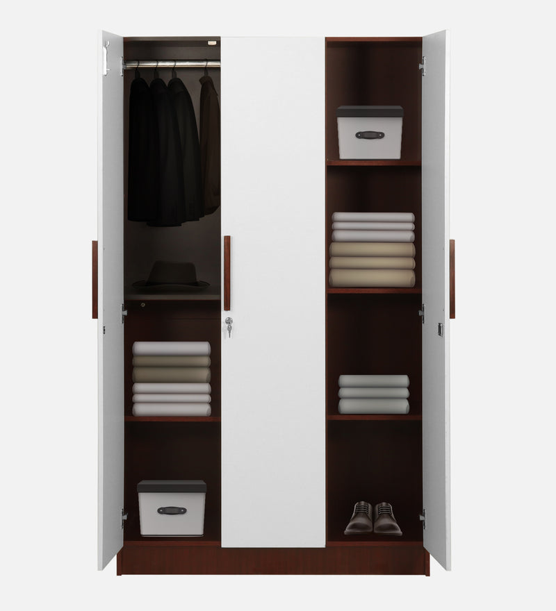 Elevate Your Home with the Trevi Jaguar Wardrobe in Sapele & White Colour