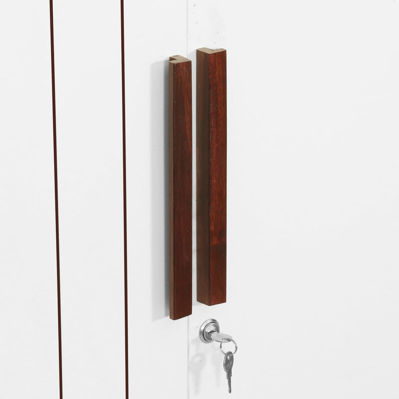 Elevate Your Home with the Trevi Jaguar Wardrobe - Sapele & White