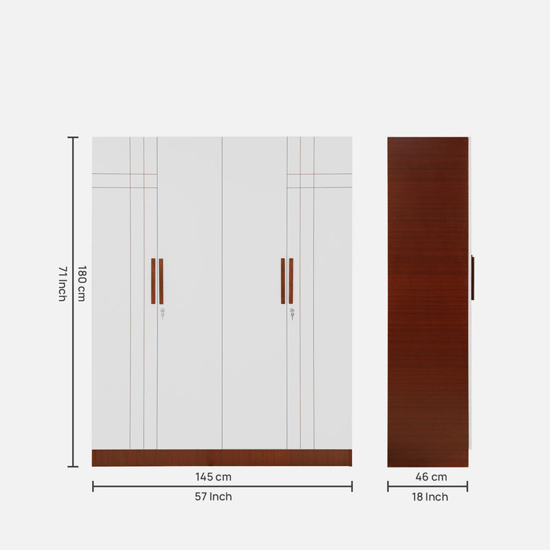 Elevate Your Home with the Trevi Jaguar Wardrobe - Sapele & White