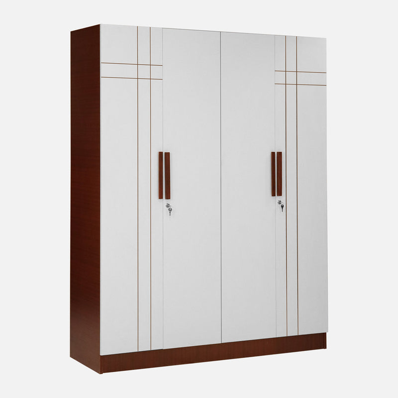 Elevate Your Home with the Trevi Jaguar Wardrobe - Sapele & White