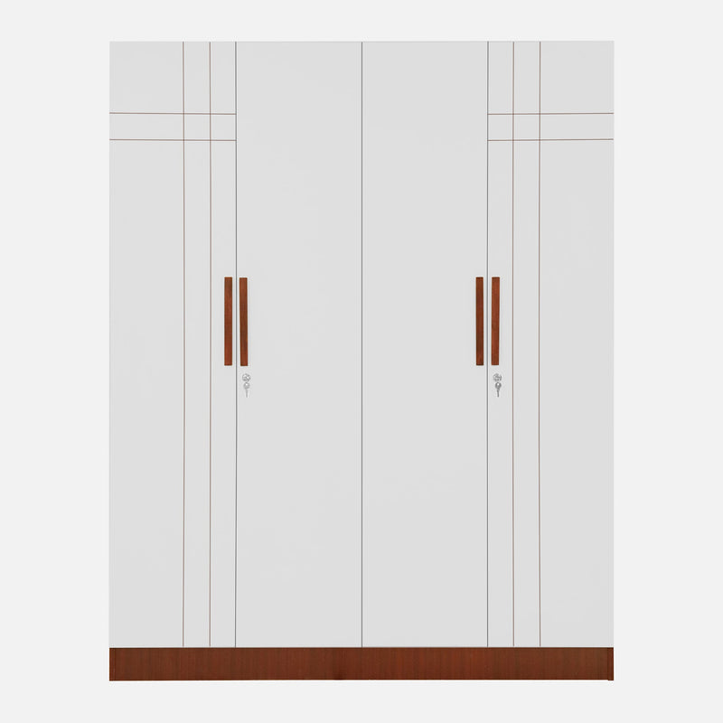 Elevate Your Home with the Trevi Jaguar Wardrobe - Sapele & White