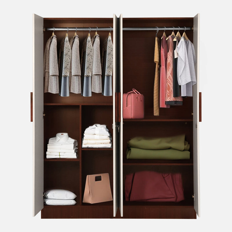 Elevate Your Home with the Trevi Jaguar Wardrobe - Sapele & White