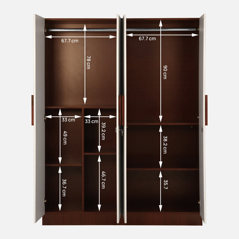 Elevate Your Home with the Trevi Jaguar Wardrobe - Sapele & White
