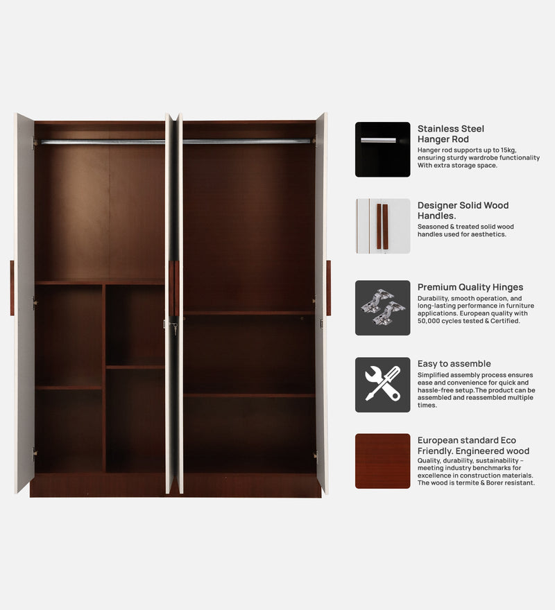 Elevate Your Home with the Trevi Jaguar Wardrobe - Sapele & White
