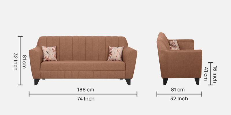 Java Comfortable and Luxurious soft Fabric 3 Seater Sofas